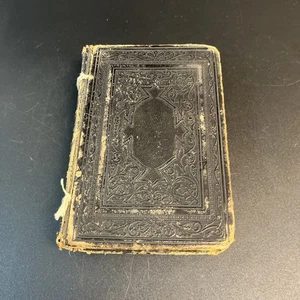 1872 Antique German Hymn Book Evangelical Lutheran Church Religious Prayer Worn - Picture 1 of 11