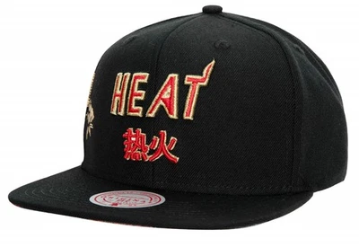 Men's Mitchell & Ness Black NBA Miami Heat Water Tiger HWC Snapback - OSFA - Image 1 of 3