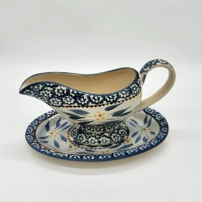 Temptations Old World Blue 9oz Gravy Boat with Dish - Image 1 of 4