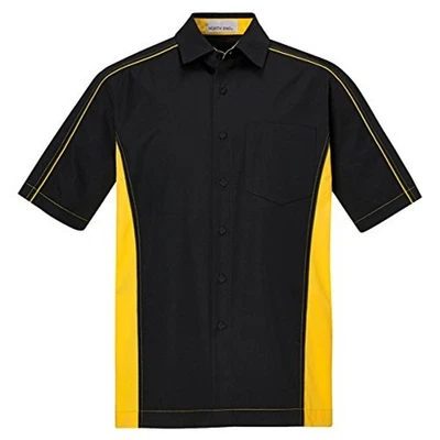 Camisa de boliche/uniforme North End 2XLT negra amarilla/campus dorada para hombre nueva con etiquetas Foto 1 de 2