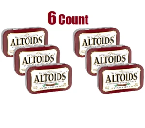 ALTOIDS Cinnamon Mints - 1.76 oz Tins (6 Packs) - Picture 1 of 2