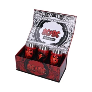 ACDC Logo Shot Glass Set (Set of 3) Boxed Collectible Nemesis Now Official - Picture 1 of 9