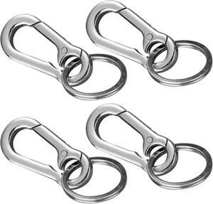 Metal Carabiner Keychain Clip Rotating Key Ring for Hiking Camping Car Use - Picture 1 of 5
