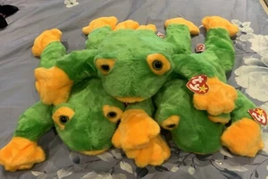 Vintage Smoochy Green & Yellow Frog TY Beanie Buddies Collection 1998, 2 Avail. - Picture 1 of 1