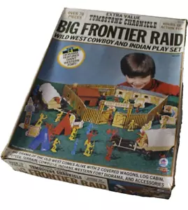 HG Toys Big Frontier Raid Wild West Cowboy and Indian Play Set No. 872 70+ Pcs - Picture 1 of 23