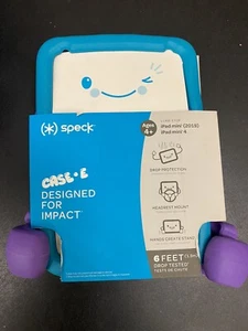 NEW Speck Case-E Case w/ Microban iPad mini 4 (2019) Aquamarine Teal & Purple - Picture 1 of 8
