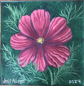 “Sweet Cosmo” Original Acrylic On 4x4 Inch Canvas… - Picture 1 of 2