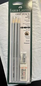 6 Faber-Castell GRIP Bleistift Künstler Zeichenset, zwei Sets mit 3 Bleistiften - Bild 1 von 2