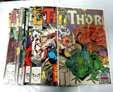 Lot of 18 The Mighty Thor Marvel Comic #364 First Throg (tear)