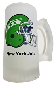 vintage rare ny jets frosted beer kug green logo preowned top condition - Bild 1 von 7