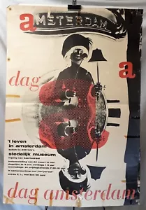 Original Vintage Foto Ausstellung Poster Stedelijk Amsterdam Surreal Mid Century - Bild 1 von 8