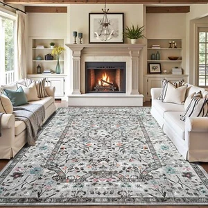 Large 6x9 Area Rugs For Living Room Indoor Machine Washable Rugs Floor Carpet Fo - Picture 1 of 8