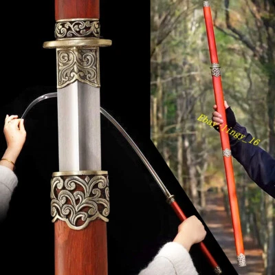 WUSHU Practice Long Sword Spring Steel Chinese Tai Chi Exercise Two Handed Jian - Image 1 of 4