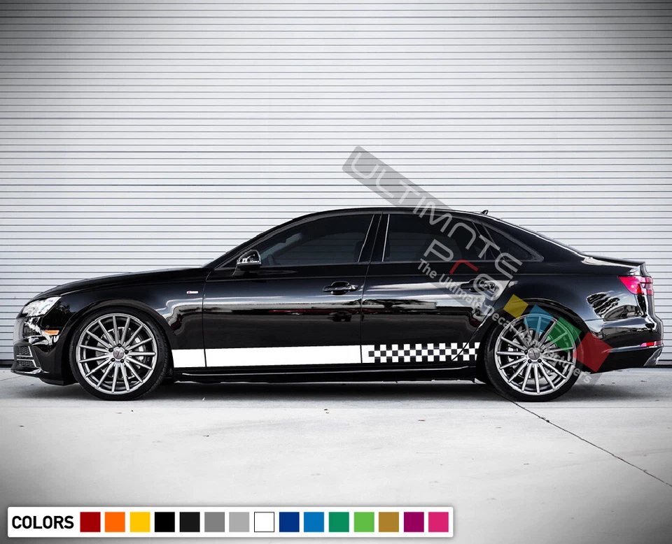 Sticker Decal Graphic Side Door Stripes for Audi A4 2014 2015 2016 2017 2018 rs4 - Image 1 of 4
