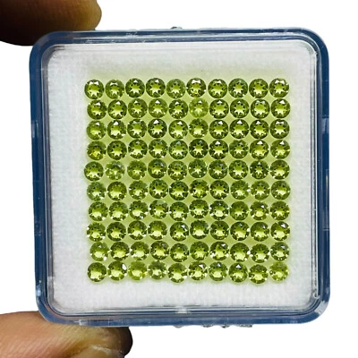 100 Stück Natürlich Peridot 2.5mm Rund Schliff Top Qualität Lose Unbehandelt - Bild 1 von 4