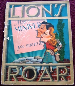 LION'S ROAR QUARTERLY (6/42, #10)  movies  Tarzan in NY  Ann Sothern  R. Taylor - Imagen 1 de 10