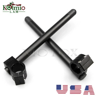 33mm Universal Clip-On Motorcycle 7/8" Handlebars Fork Tube For Cafe Racer Foto 1 de 4