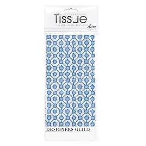 JAAL Blue Designers Guild Blue Deva Tissue Wrap 4 sheets 50 x 70 cm - Picture 1 of 1