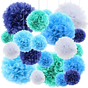 5 Stück Papierbommel 8 Zoll Hochzeit Party Festival Blume Bommel - Bild 1 von 35
