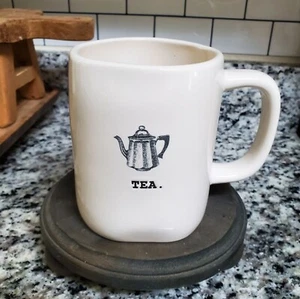 Rae Dunn Coffee Mug "Tea" typewriter font New Artisan Collection - Picture 1 of 4