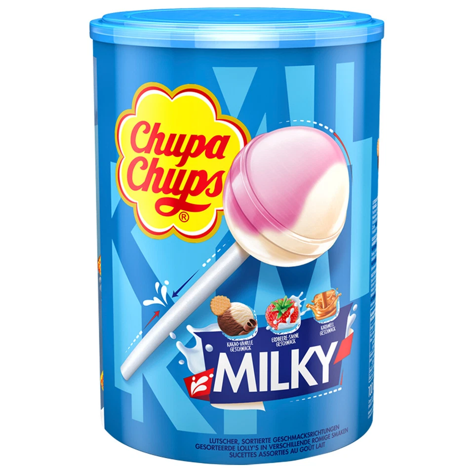 Chupa Chups Milky Lutscher Lolli 1200g