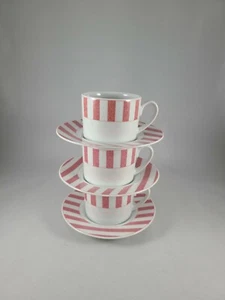 CHRISTOPHER STUART Y0277 CAPRI ROSE MADE IN THAILAND 3 TEA CUP & SAUCER. SET. - Picture 1 of 9