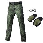 Men Combat Pants with Knee PadsTactical Military Army Trousers Hiking Camouflage