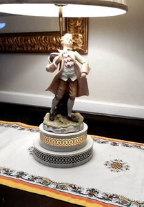LEFTON Porcelana Bisque Figura "Brian" Base Iluminada Lámpara CIRCA 1950s - Imagen 1 de 9