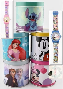 Orologio Da Polso Bambino/a Della Disney Topolino Minnie Stitch Ariel Frozen - Foto 1 di 37