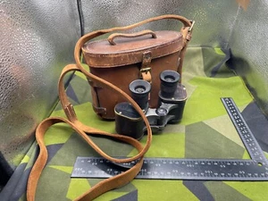 Original Pair of British Army WW1 Dated Binoculars in Leather Case - Picture 1 of 13