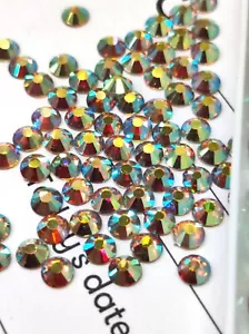 ss16 100 VDD Premium Glass Crystals Topaz AB NON Hotfix Flatback Rhinestones. - Picture 1 of 3