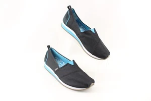 Bobs By Skechers Memory Foam Slip On Sneakers Flat Shoes Size 9 Black 34177 - Picture 1 of 8