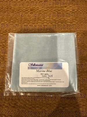 Telas teñidas a mano Silkweaver “azul marino” 32 quilates Lugana 7x18 RARAS DE COLECCIÓN Foto 1 de 2