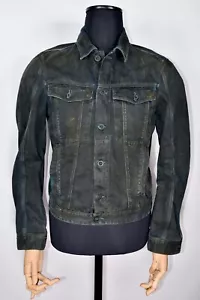 Diesel Black Gold Men's Jenry Giacca Distressed Trucker Jacket Size M - Picture 1 of 12