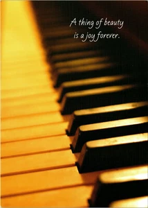 PIANIO - UNA COSA DE BELLEZA ES UNA ALEGRÍA LLAVES POSTALES MÚSICA - Imagen 1 de 2