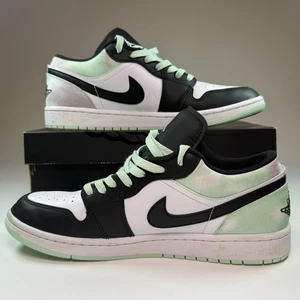 Nike Air Jordan 1 Low SE Retro Green Pastel Black White DM1199-100 Size 10.5 - Picture 1 of 13