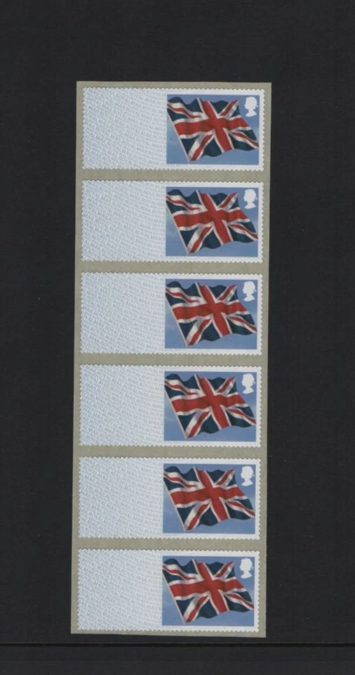 UNION  FLAG  NDC  2012   BLANK  STRIP  of  6   POST GO  SUPERB  -  RARE - Image 1 of 1