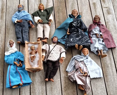 Kirppenfiguren Figuren für die Krippe Biegefiguren mit handgefertigten Kleidern - Bild 1 von 4