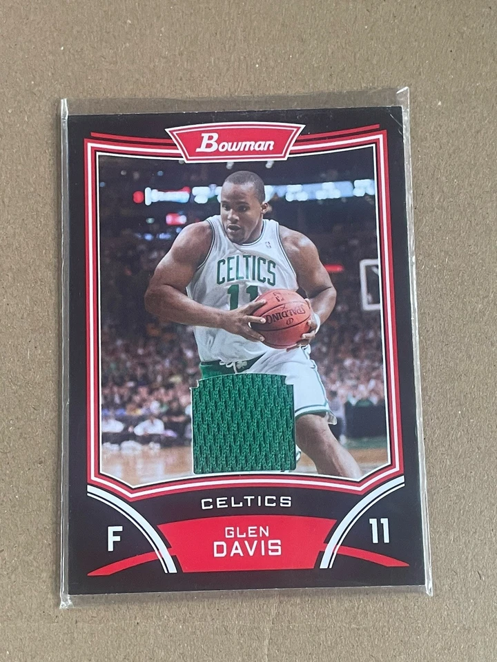 Bowman Glen Davis Celtics 2008-09 con parche de camiseta verde Foto 1 de 1