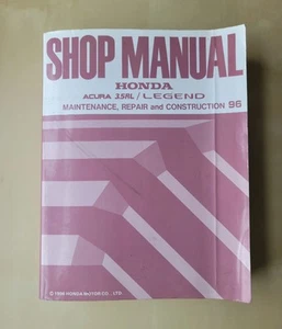 Honda Shop Manual Acura 3.5RL Legend Maintenance Repair & Construction 1996 - Picture 1 of 3