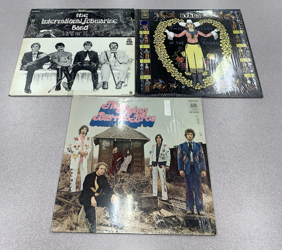 Gram Parsons Lot (13) Burrito Brothers Submarine Band Byrds Promo High Grade - Image 1 of 4