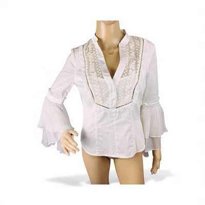 Top Bebe para mujer talla S victoriano de encaje con cremallera lateral talla S coqueta manga campana Y2K Foto 1 de 4