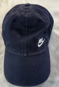 Nike Mütze Kappe Riemen hinten blau weiß verstellbar Logo Swoosh Freizeit Heritage86   - Bild 1 von 8