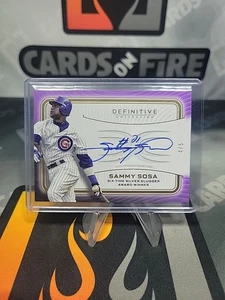 2023 TOPPS DEFINITIVE SAMMY SOSA AUTO SIGNED Silver Slugger Purple /5 CUBS - Picture 1 of 2