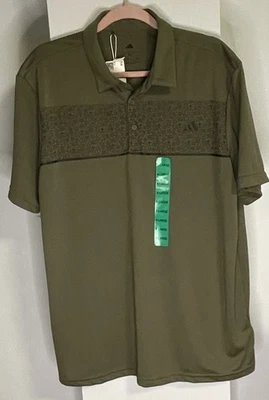 Adidas Performance Polo Golf Shirt Men’s XL Olive Green Short Sleeve NEW W/tags - Image 1 of 4
