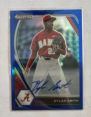 2021 Panini Prizm Draft Picks Blue Prizm Auto /99 Dylan Smith #PDP74 - Image 1 of 2
