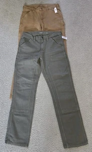Old Navy Mens Carpenter Jeans Straight Built in Flex 34x34 Double Knee 2 Pair - Picture 1 of 6
