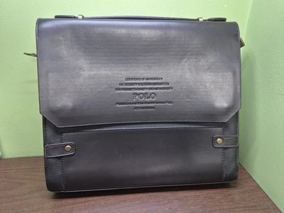 CARTERA MENSAJERA HOMBRE POLO VIDENG CUERO NEGRO Faltan correas Leer Descripción Foto 1 de 4