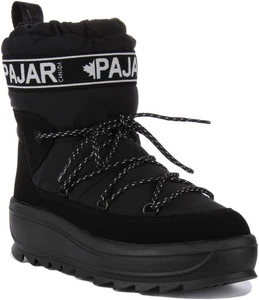 Botas De Nieve Impermeables De Nylon Pajar Galaxy Negras Para Mujeres UK 3 - 8 - Imagen 1 de 6