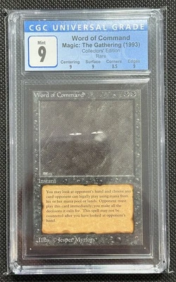 1993 Magic MTG CE Collectors Edition Word of Command CGC 9 - Image 1 of 2
